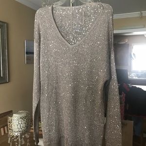 Express woven sparkly light weight tunic sweater S